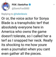 McLean defendendo o seu tweet sob a alegação de que Ronda Rousey é uma "TERF" e, como tal, é merecedora desse desprezo violento.