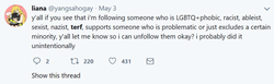 Putting "terf" right aside "nazi"