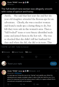 Zinnia Jones mocks the second woman who came forth about her experience in 2018